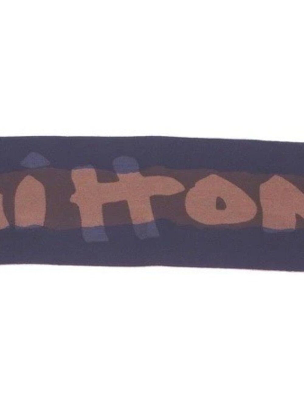 LOUIS VUITTON Scarf Navy x brown Women Authentic secondhand - Picture 5 of 6